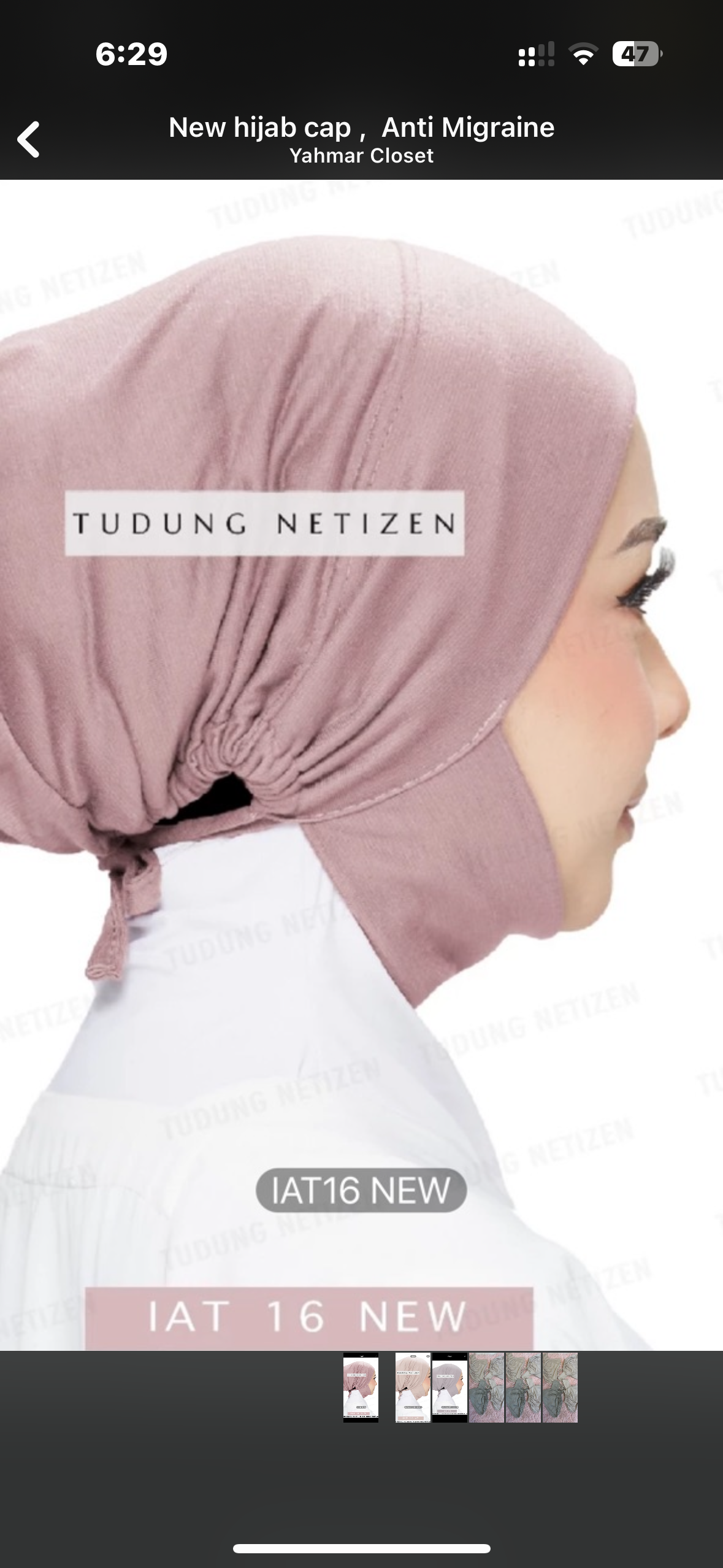 Antimigrain Hijab Cap