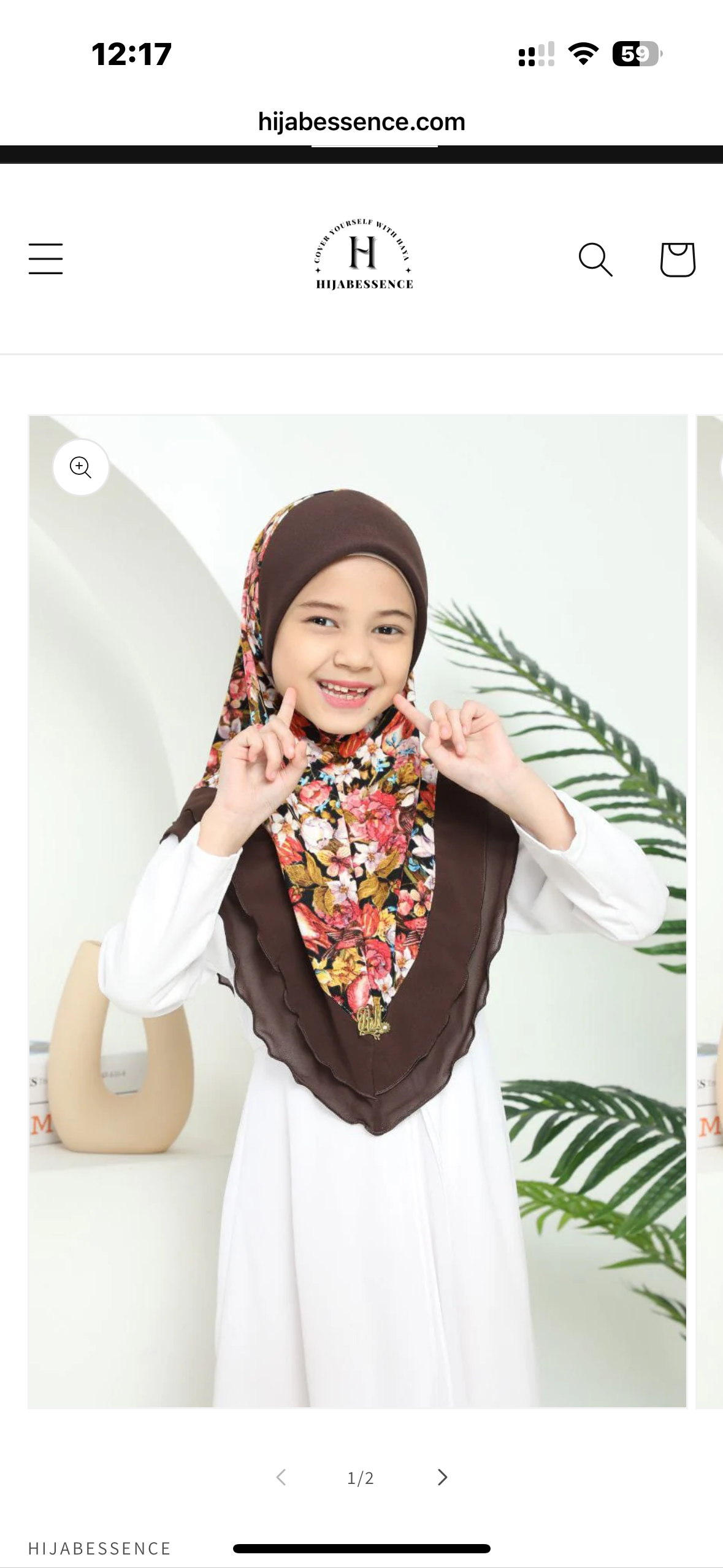 Cute Kids Floral Instant Hijab